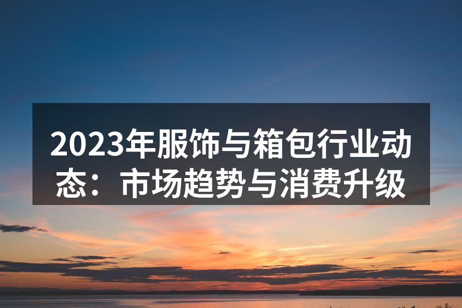 2023年服饰与箱包行业动态：市场趋势与